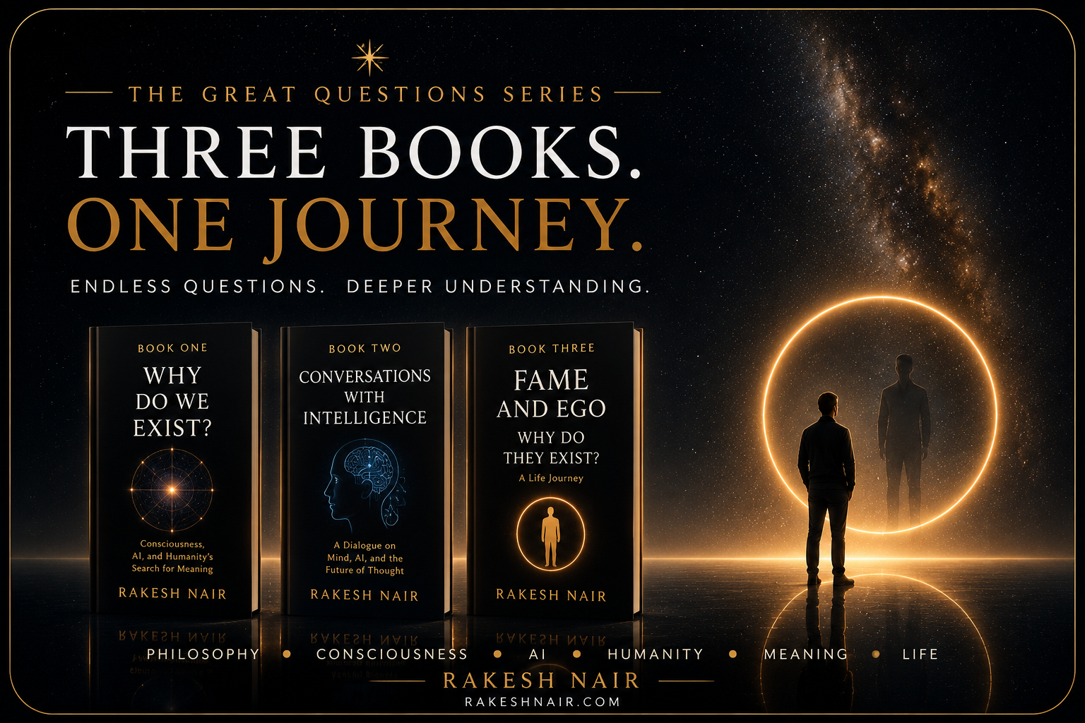 The Great Questions Series three books by Rakesh Nair